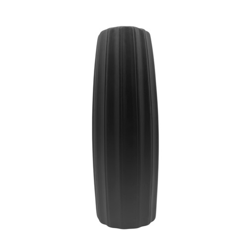 Keramik vase gerillt - gerillt, schwarz