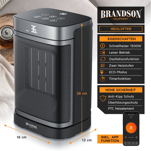 Brandson keramik heizlüfter - brandson, keramik-heizlüfter