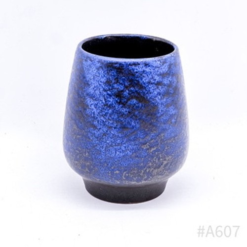 Keramikvase blau schwarz