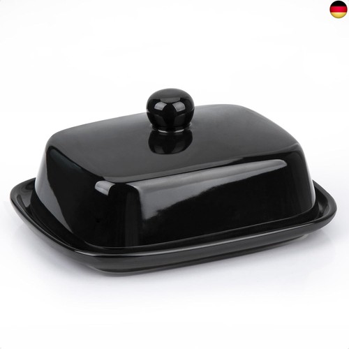 Butterdose keramik schwarz mit - butterdose,