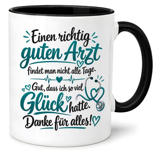 Herzbotschaft arzt tasse - arzt,