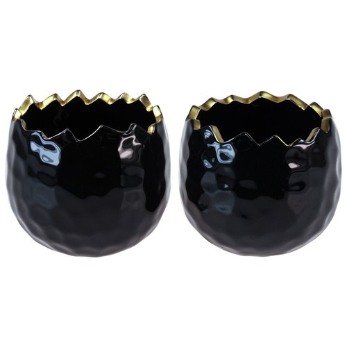 Keramik blumentopf schwarz - keramik, ei