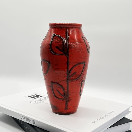 Vintage keramik vase rot i - vintage,