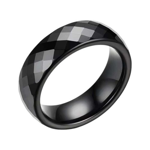 Facettierter keramik ring - facettierter,