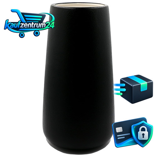 Keramik vase schwarz 20cm - keramik,